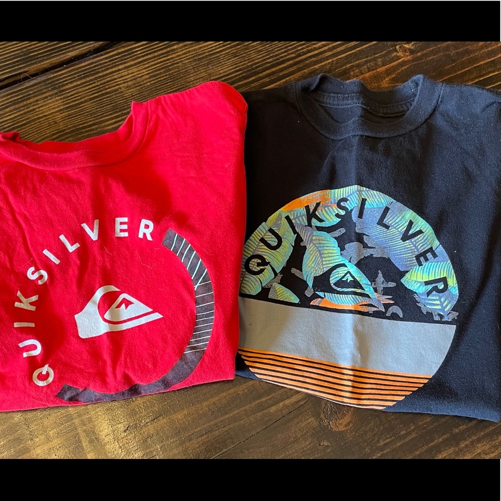 Two Quiksilver Boys Shirts
